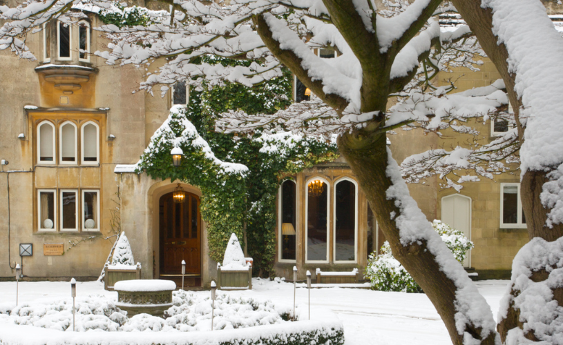 Bath Priory hotel in winter